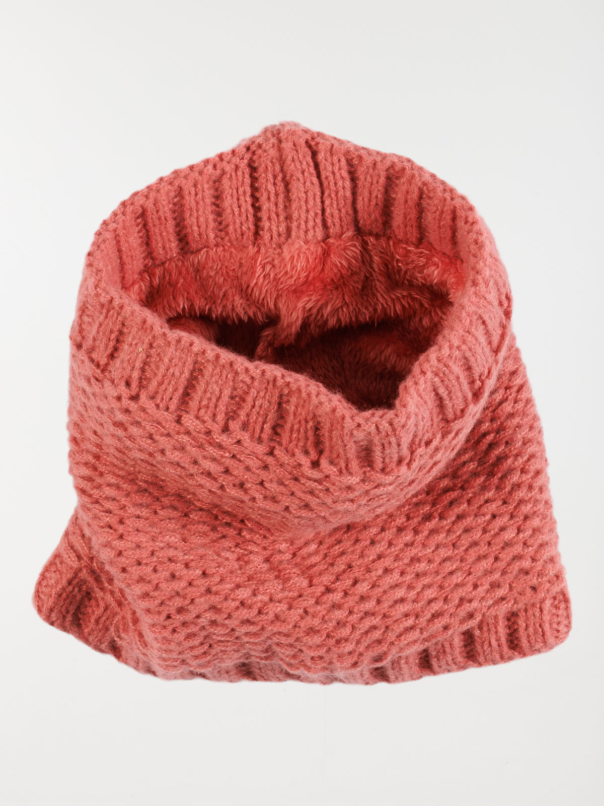 Snood tricot baroque pink fille