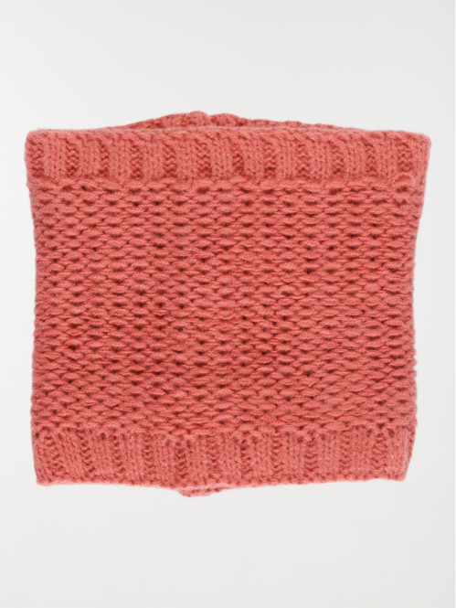Snood tricot baroque pink fille