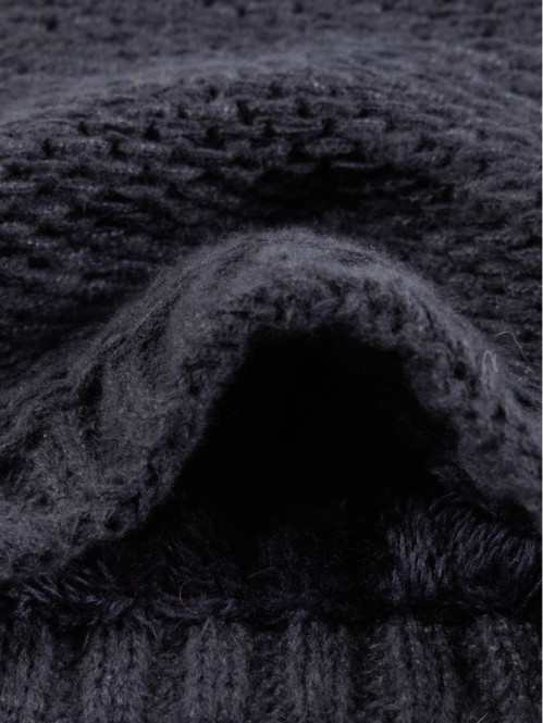 Snood tricot marine navy fille