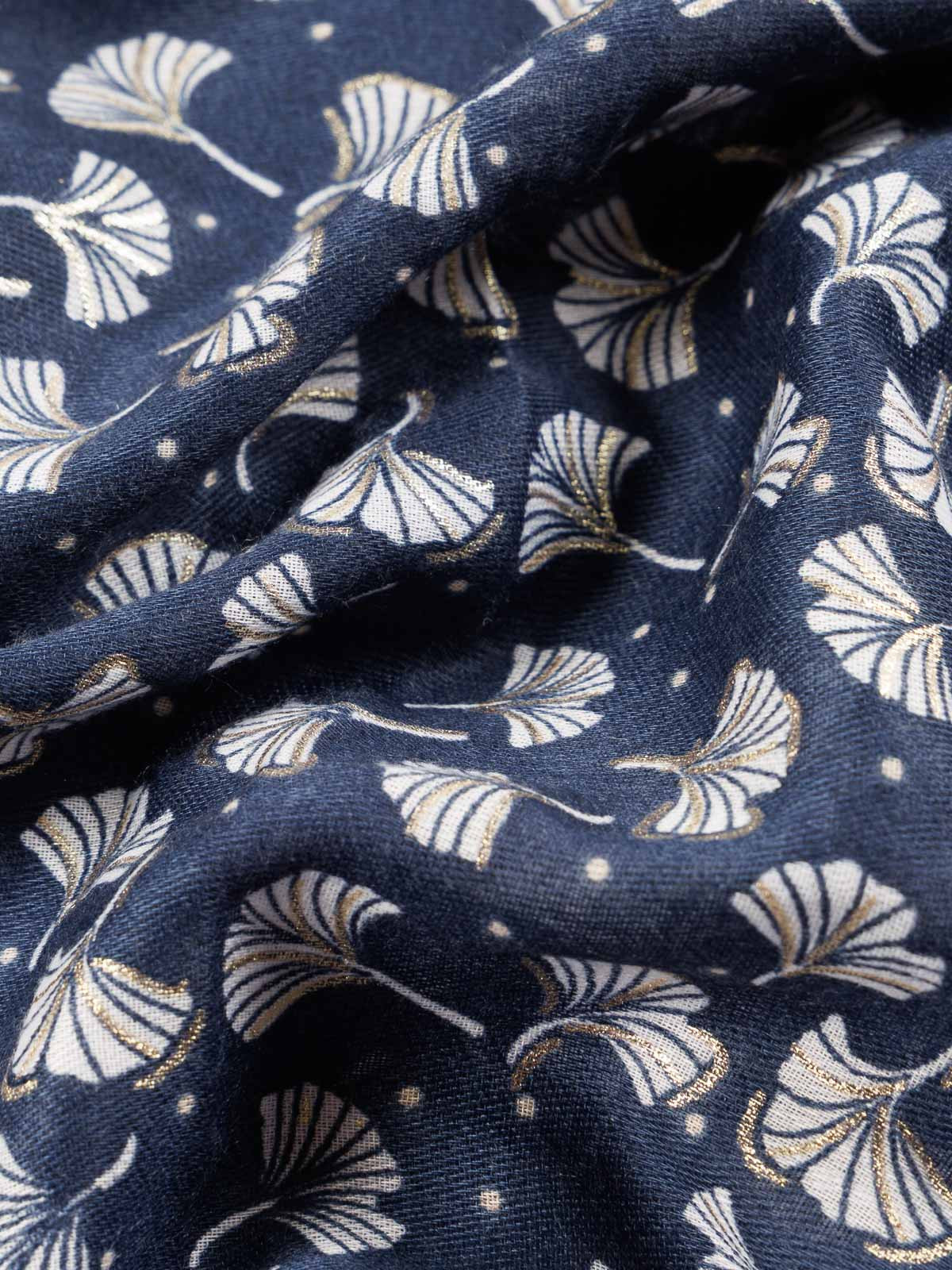 Foulard fleuri femme marine navy