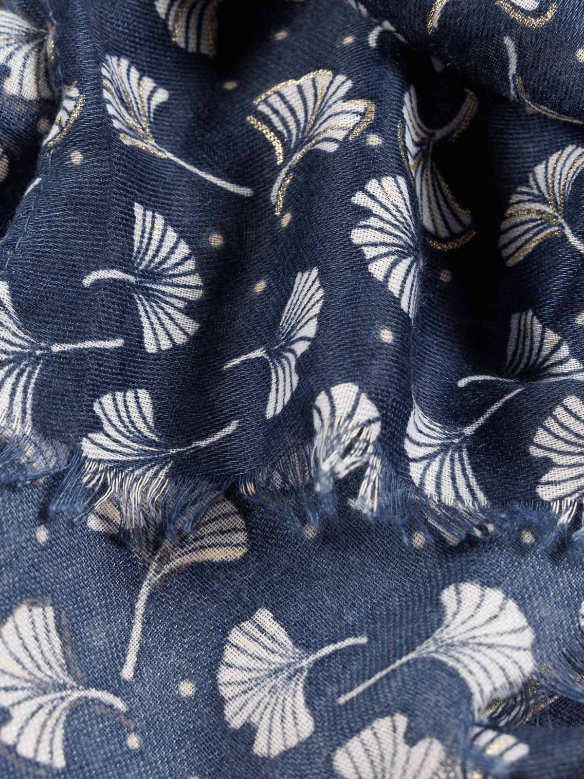 Foulard fleuri femme marine navy