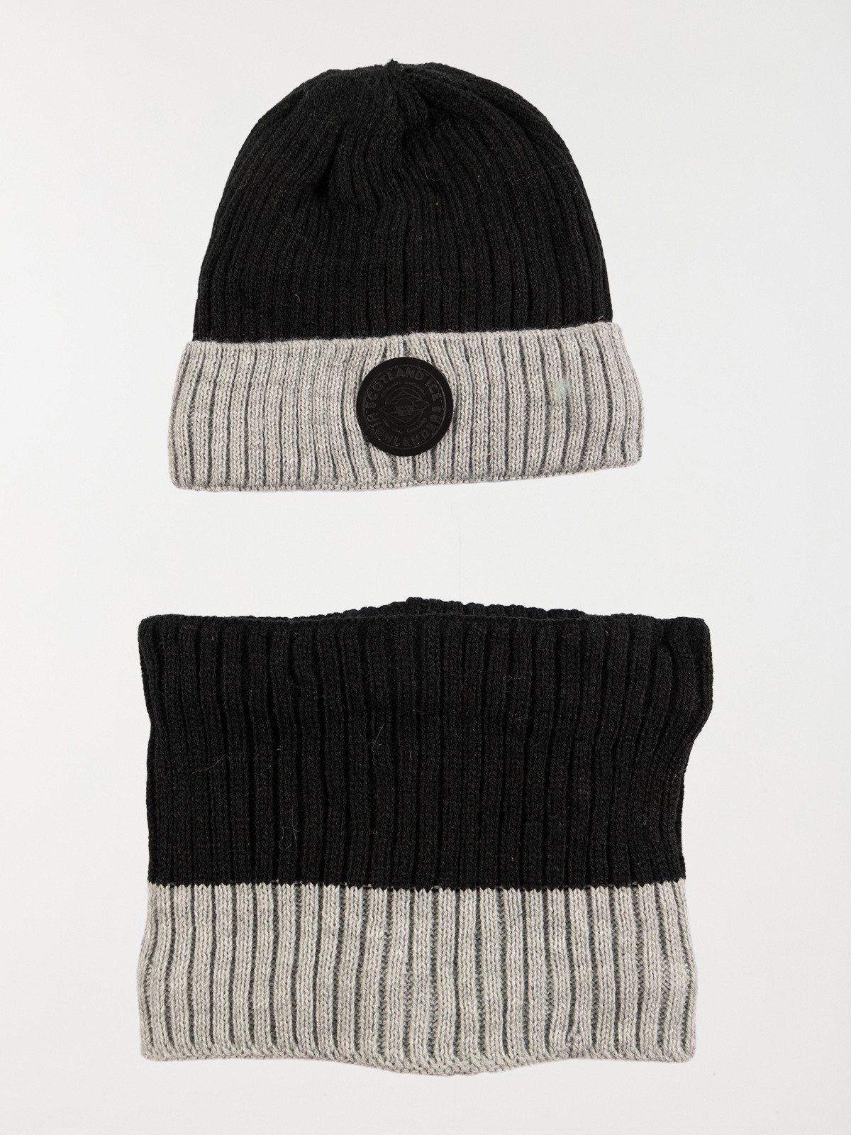 Ensemble bonnet et snood garçon