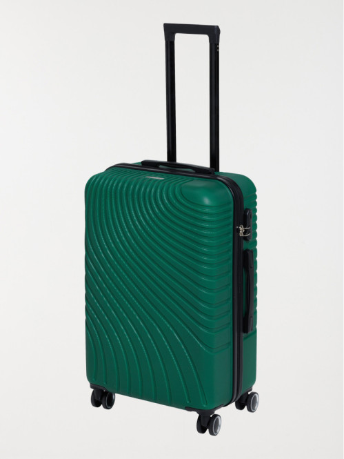 Valise verte rigide à roulette Valise verte rigide à roulette