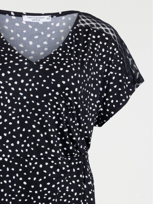 Robe maille imprimée grande...