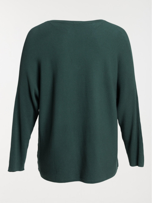Pull Col En V Green ICE Femme – Taille S, Marron, Métallisé, Microfibre Coton