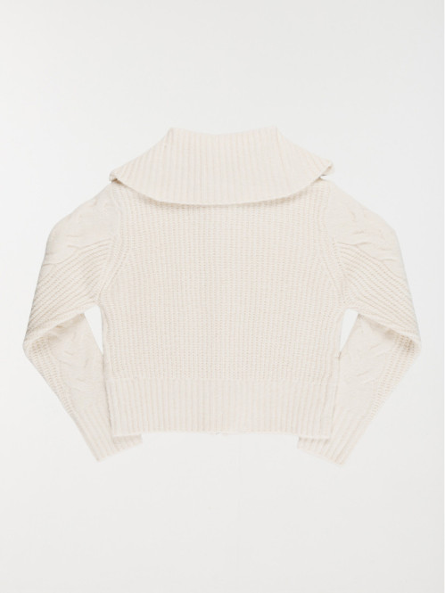 Gilet torsadé coquille fille (XXS-M) Gilet torsadé coquille fille (XXS-M)