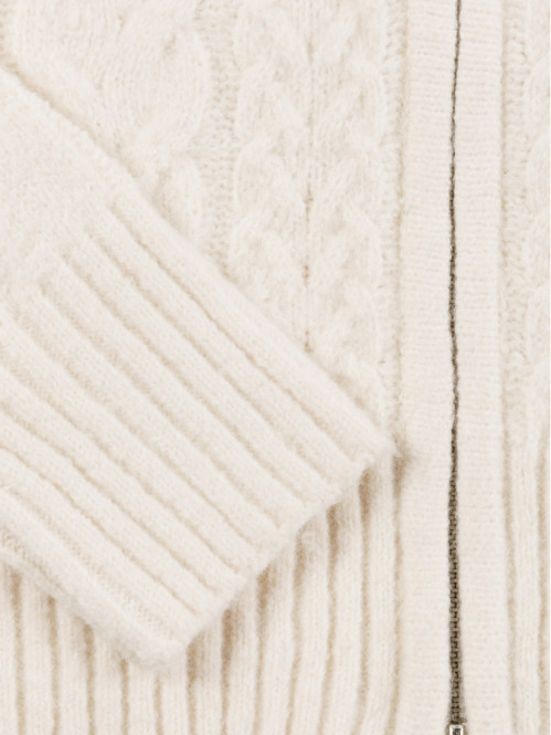 Gilet torsadé coquille fille (XXS-M) Gilet torsadé coquille fille (XXS-M)