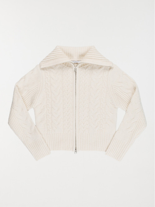 Gilet torsadé coquille fille (XXS-M)