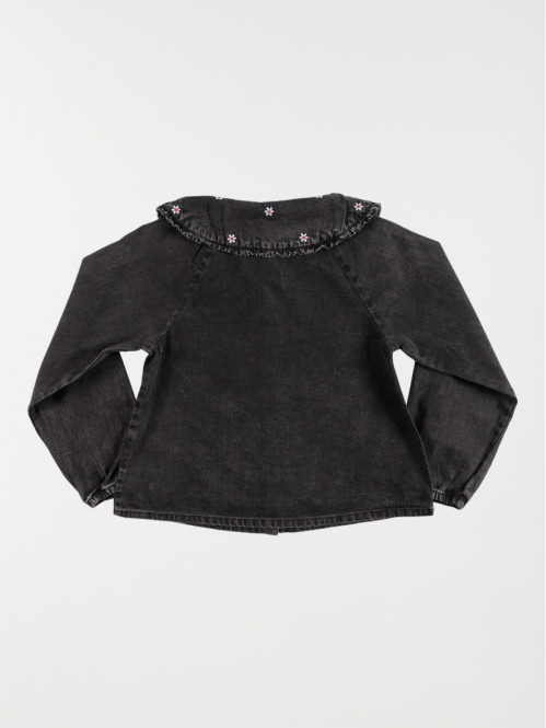 Blouse col claudine brodé fille (3-12A)