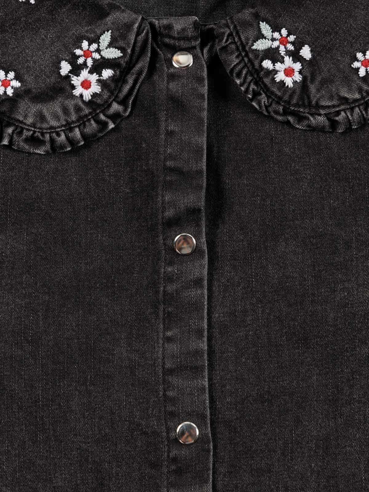 Blouse col claudine brodé fille (3-12A)