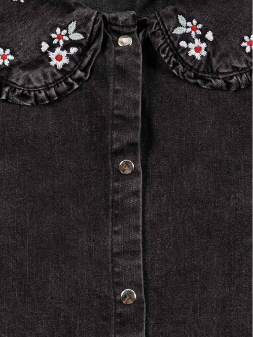 Blouse col claudine brodé fille (3-12A)