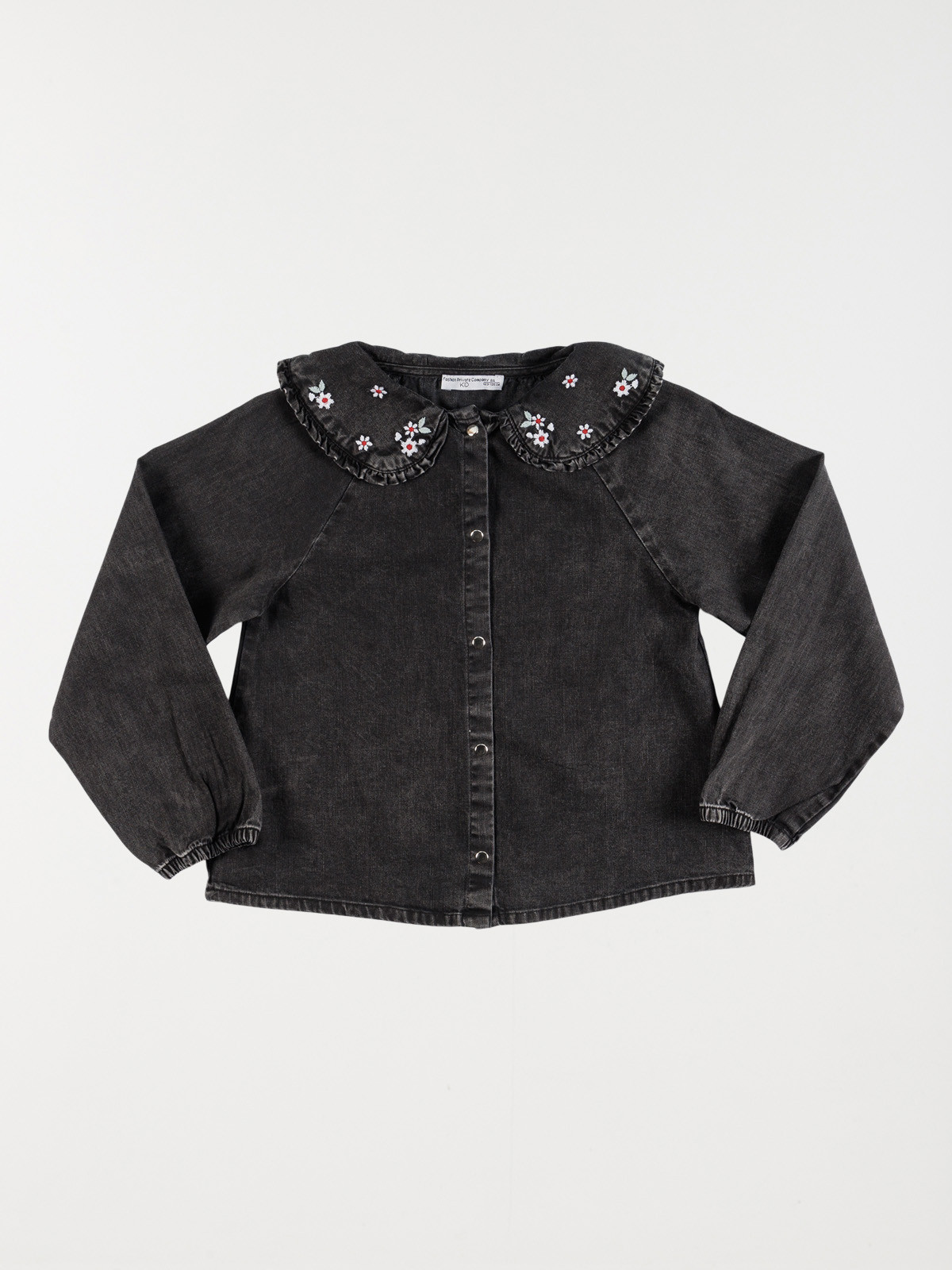 Blouse col claudine brode fille 3 12A