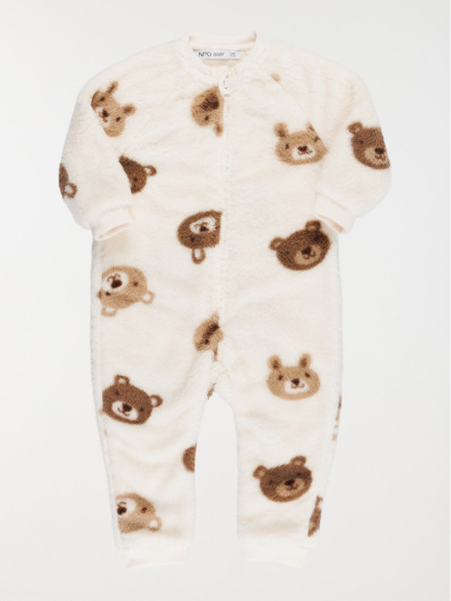 Combinaison douce ourson garçon (3-36M)