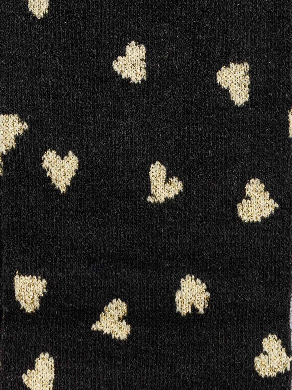 Collants chauds coeurs dorés fille Collants chauds coeurs dorés fille
