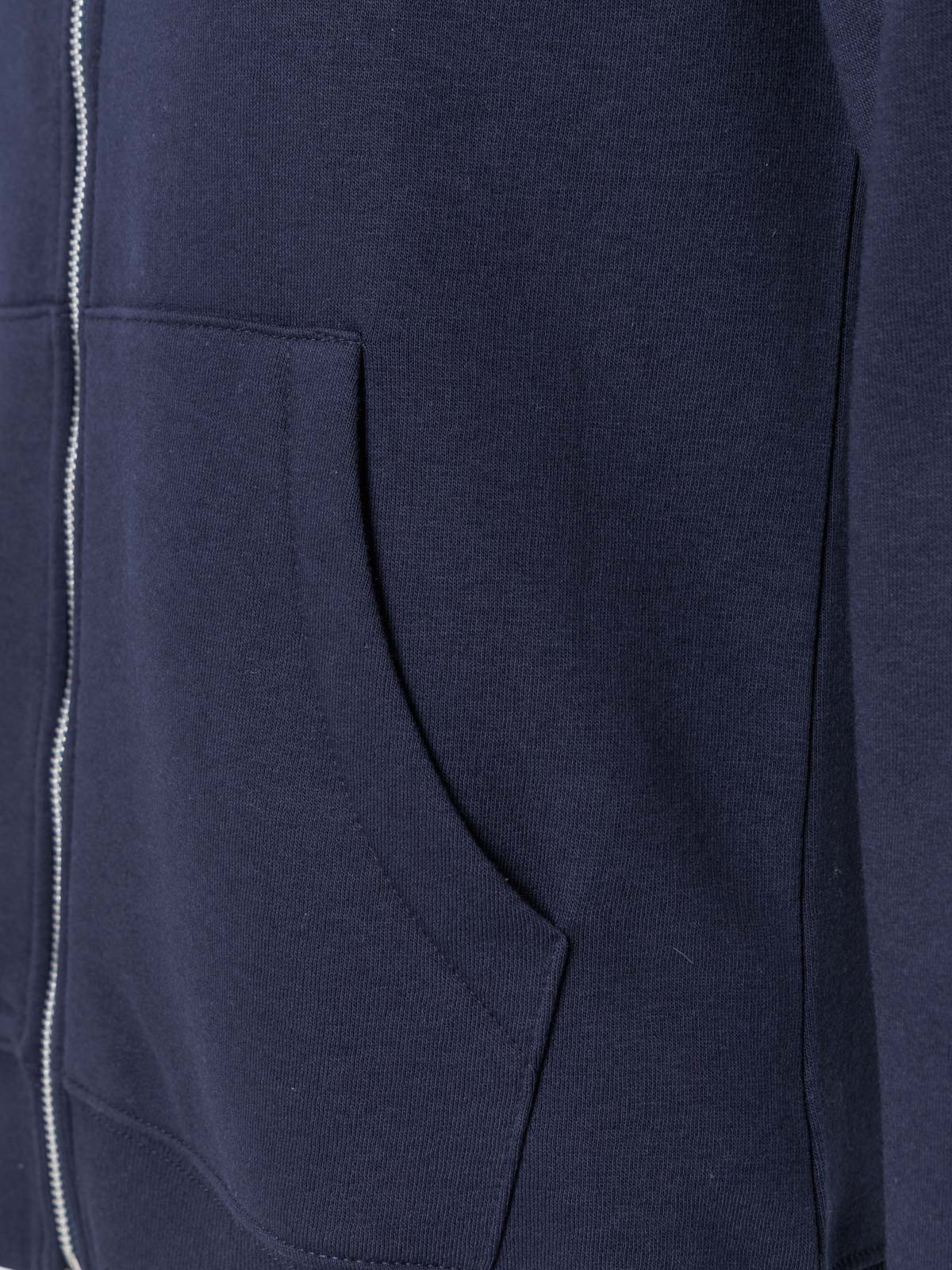 Sweat zippé à capuche marine femme