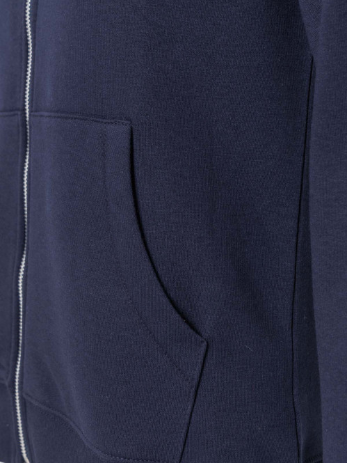 Sweat zippé à capuche marine femme