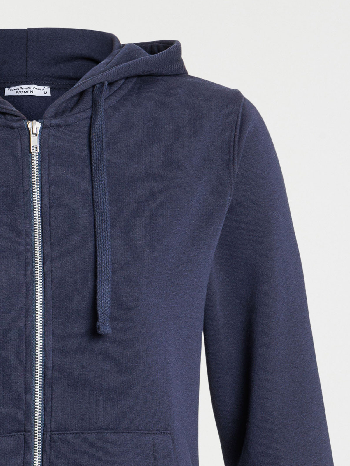 Sweat zippé à capuche marine femme
