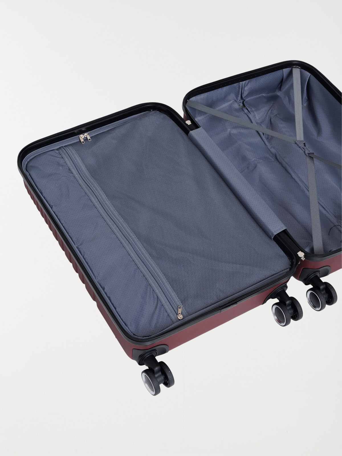 Valise rigide violette à roulette Valise rigide violette à roulette