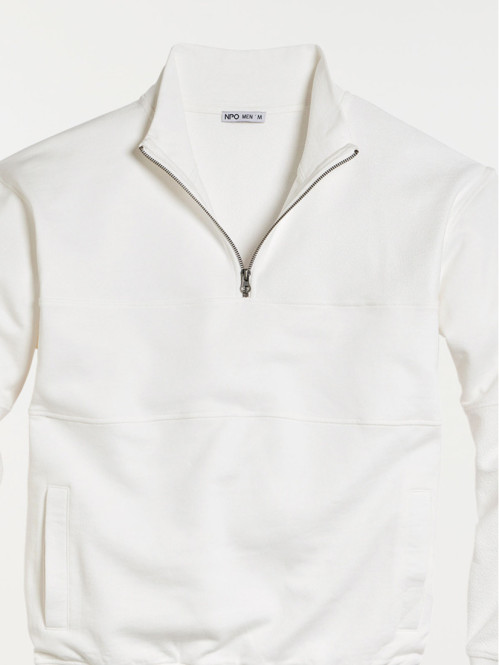 Sweat grande taille écru homme