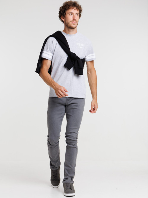 T-shirt sporty winner gris chiné homme