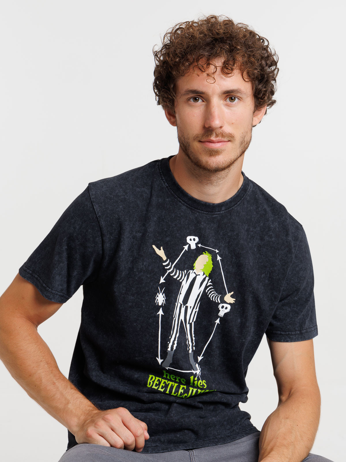 T-shirt noir Beetlejuice homme