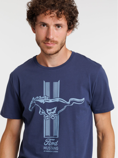 T-shirt Ford Mustang homme marine navy T-shirt Ford Mustang homme marine navy