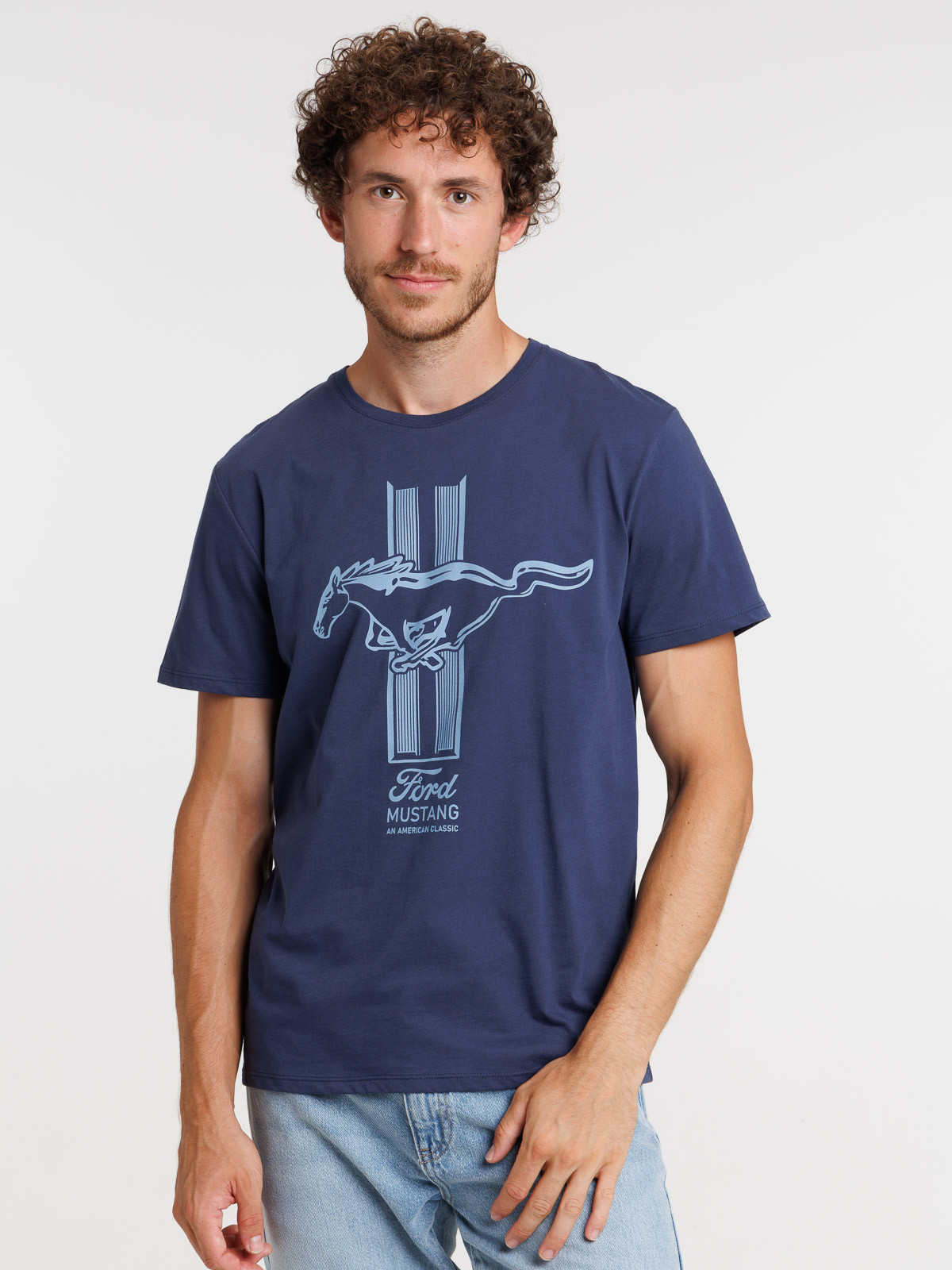 T-shirt Ford Mustang homme marine navy T-shirt Ford Mustang homme marine navy