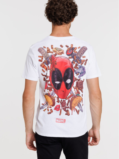 T-shirt col rond blanc homme