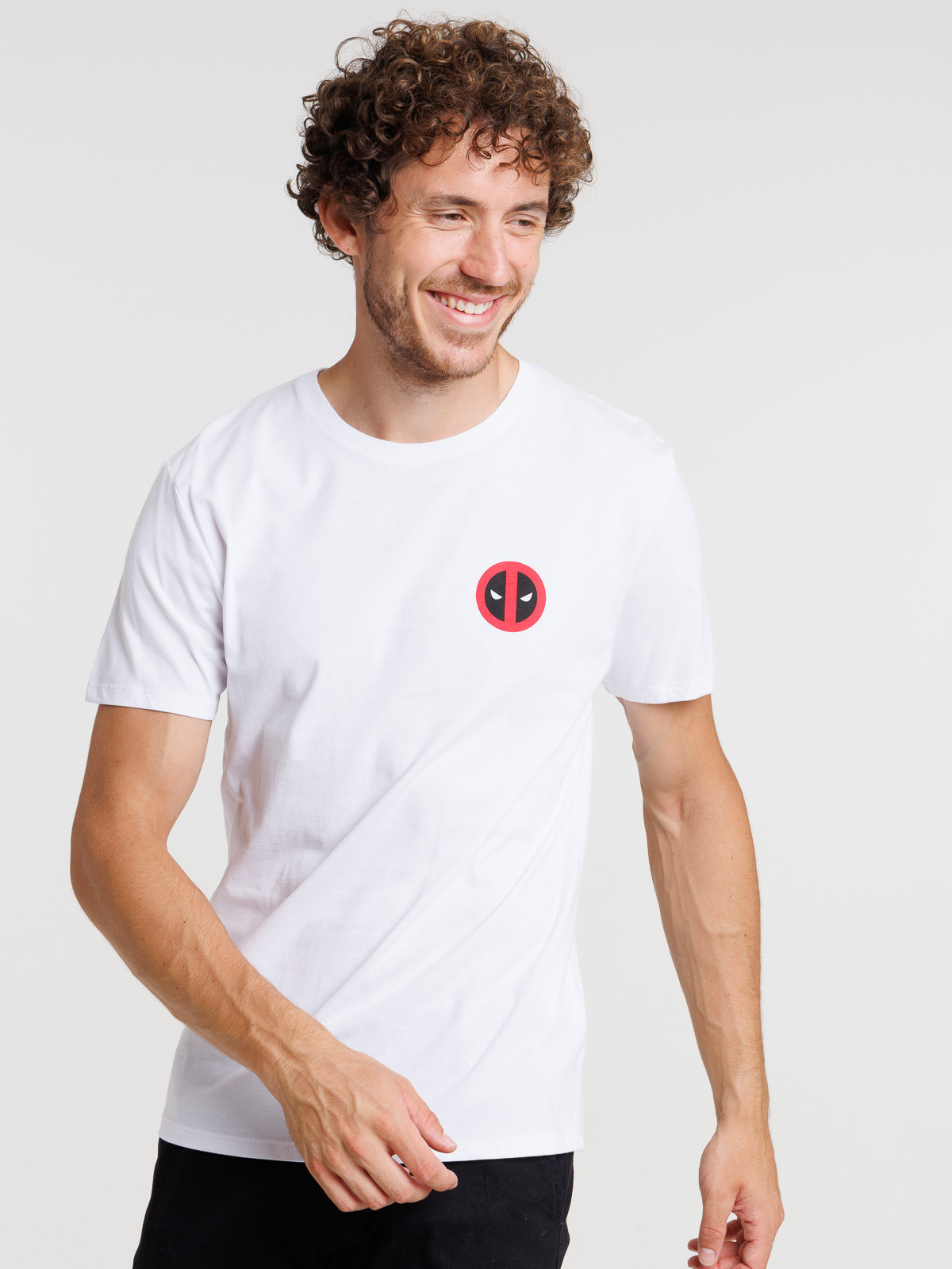 T-shirt col rond blanc homme