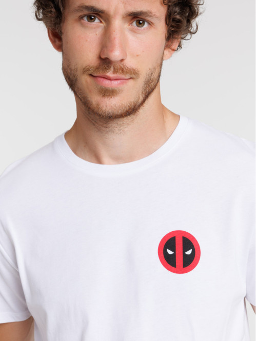 T-shirt col rond blanc homme