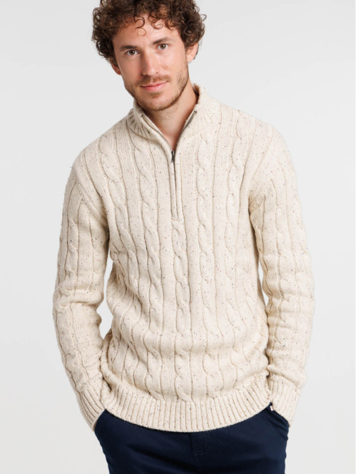Pull col montant maille...