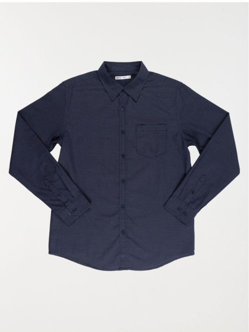 Chemise marine navy 100% coton homme