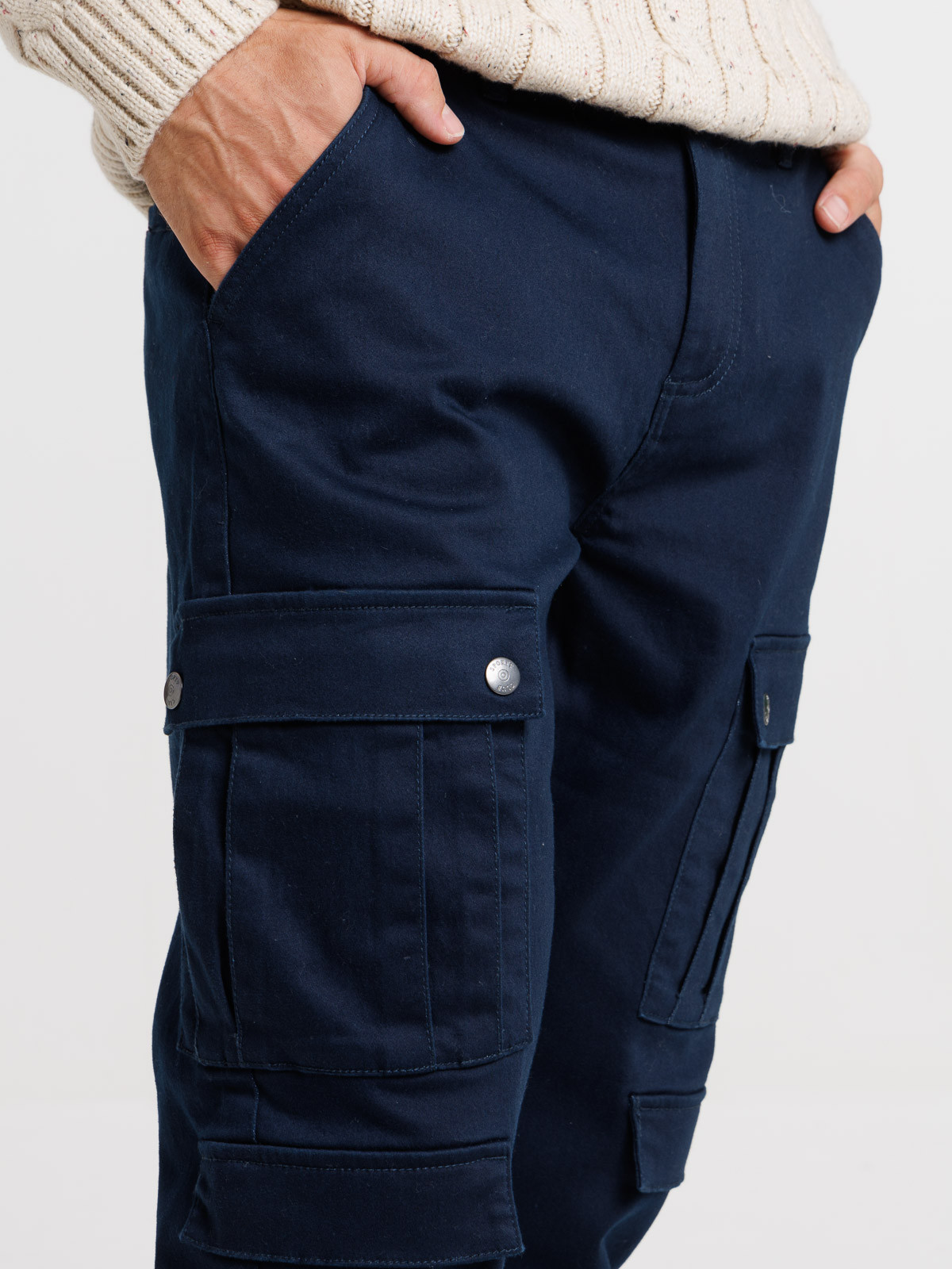 Pantalon cargo marine navy homme