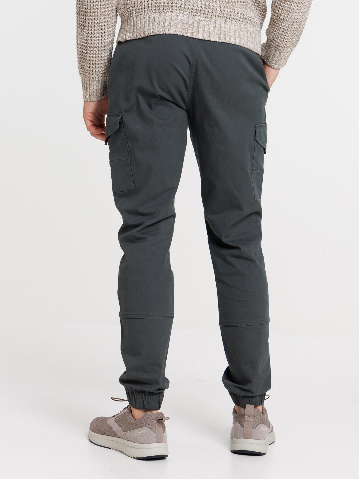 Pantalon cargo gris ardoise homme