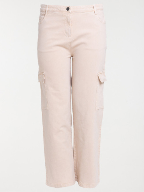 Pantalon cargo sable grande taille femme