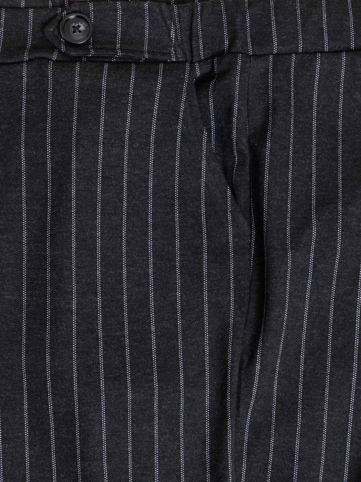 Pantalon rayé grande taille femme