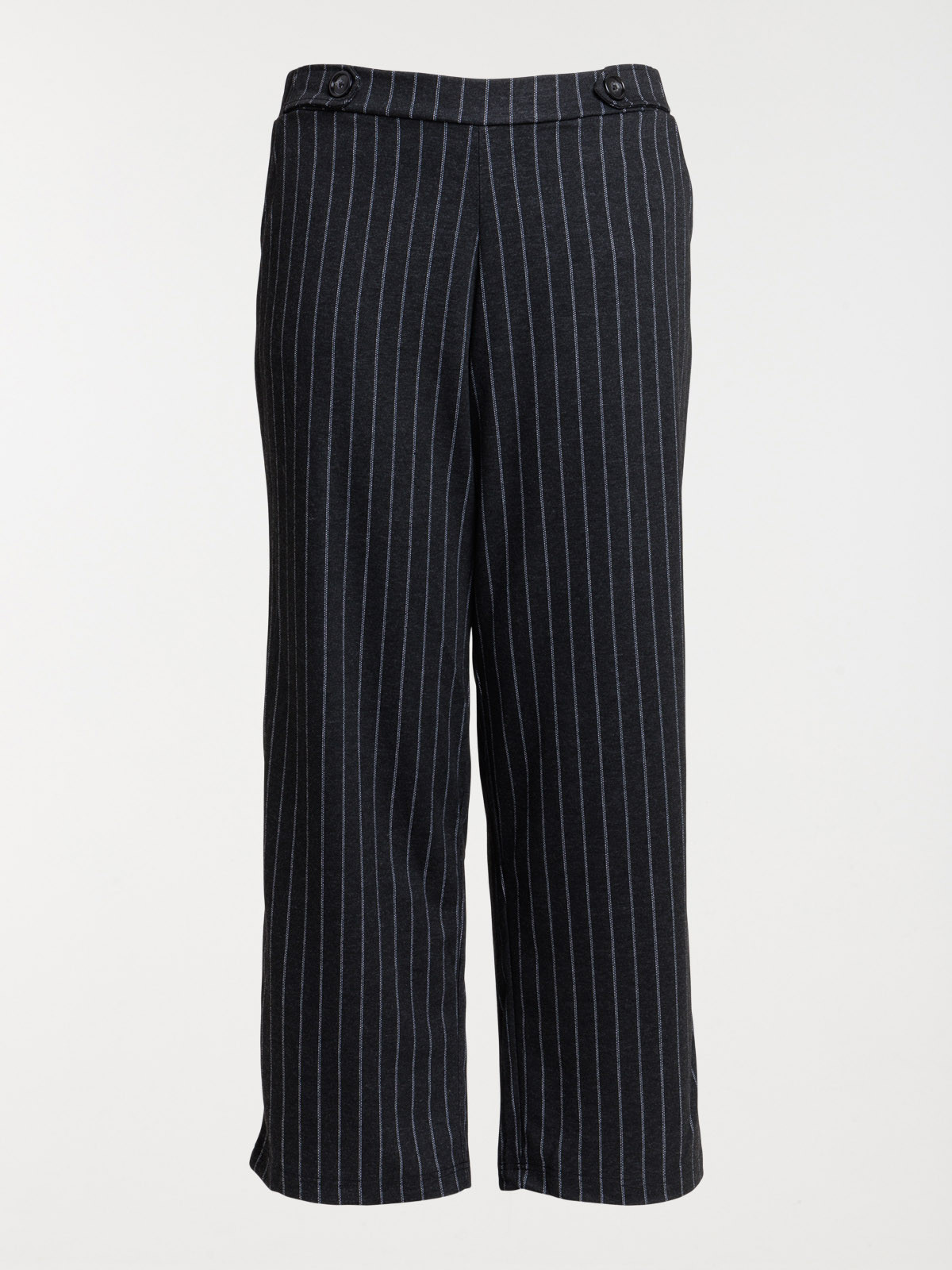 Pantalon rayé grande taille femme
