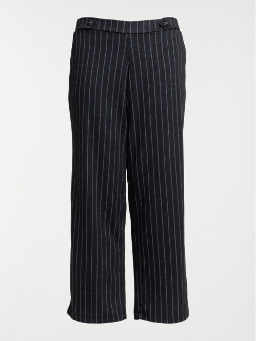 Pantalon rayé grande taille femme