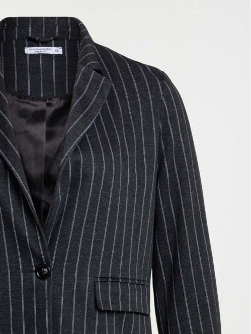 Veste Tailleur SYM Noir à Rayures - Taille 44 - Occasion Très Bon état