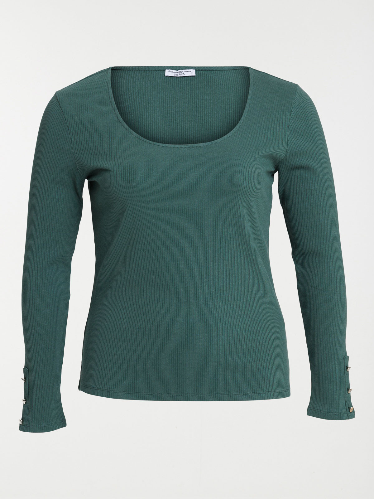 T-shirt côtelé grande taille femme