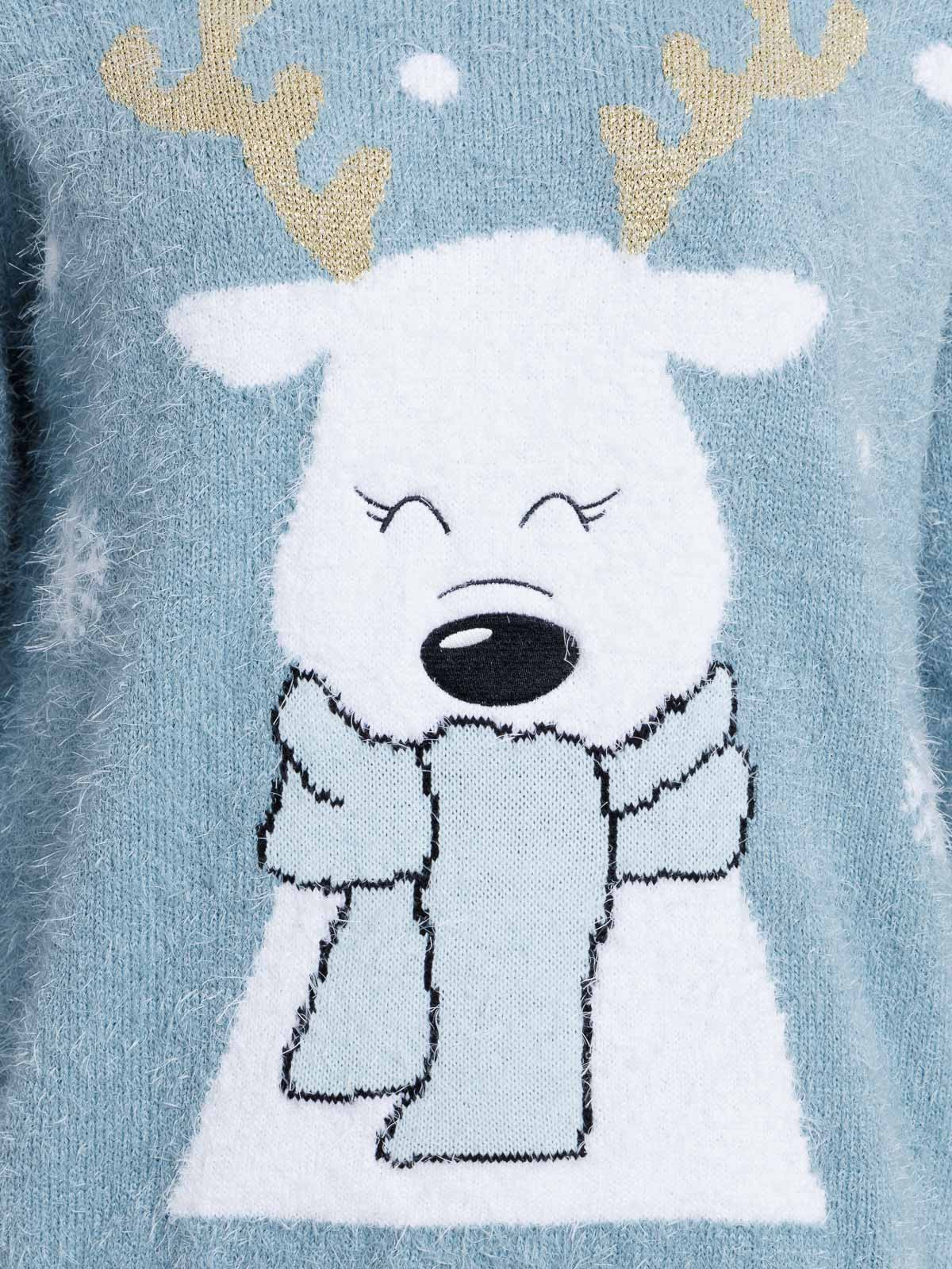 Pull de noël renne grande taille femme