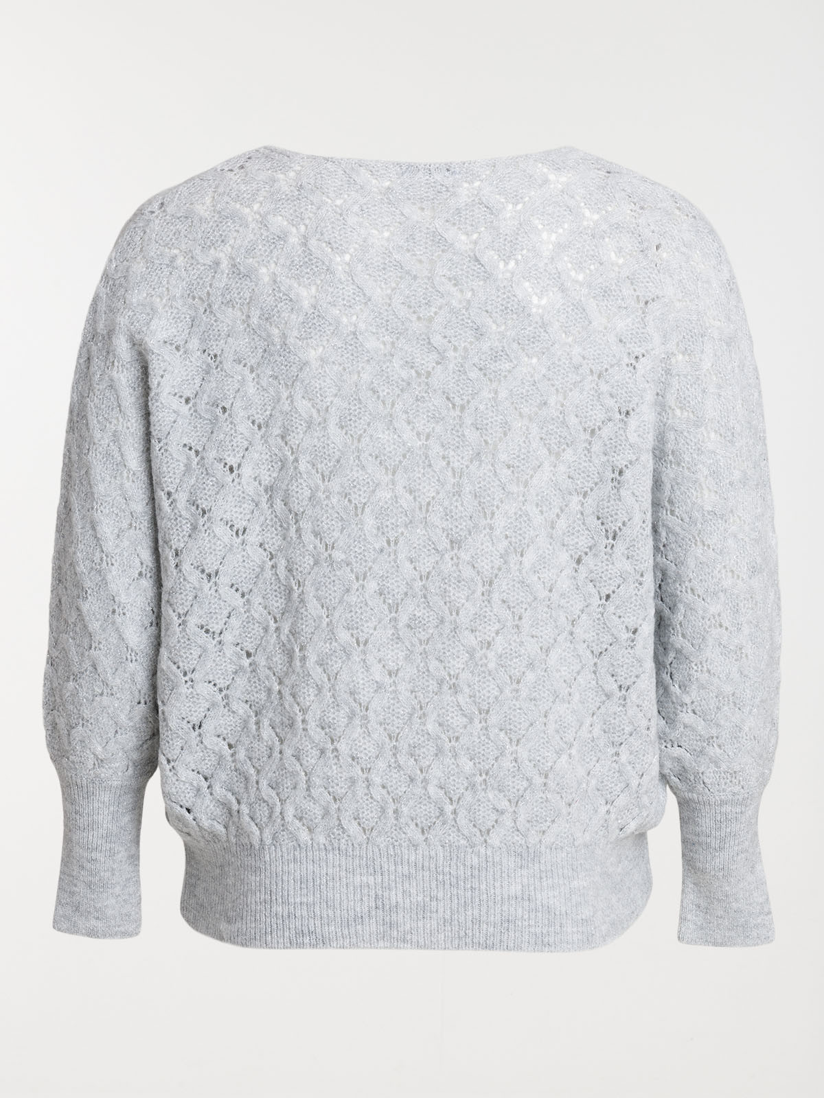 Pull gris chiné grande taille femme