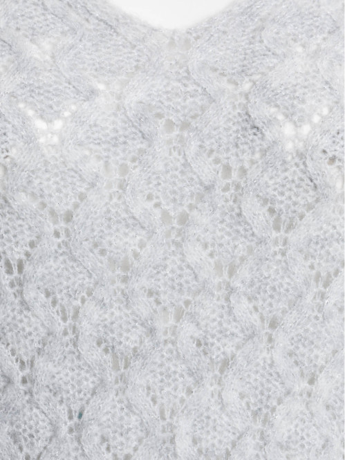 Pull gris chiné grande taille femme