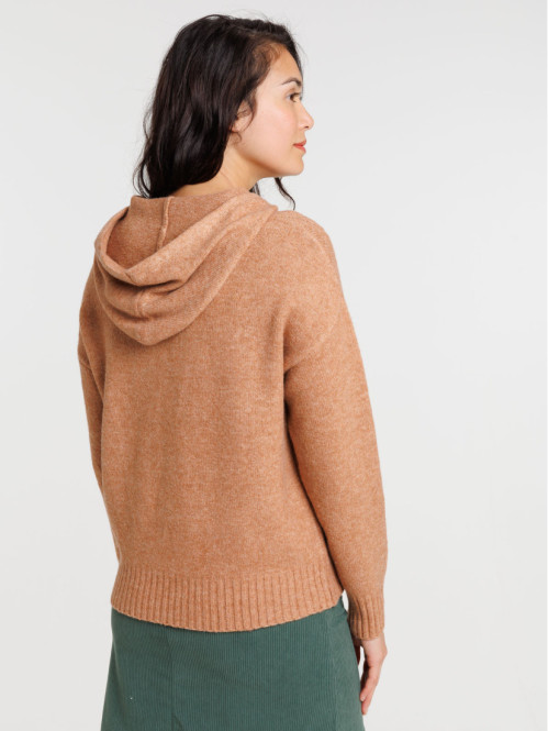 Pull à capuche croissant femme