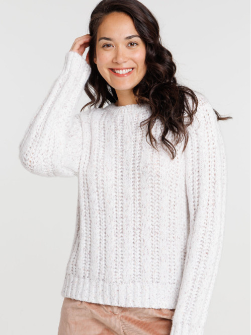Pull Femme Col Rond Douillet et Élégant