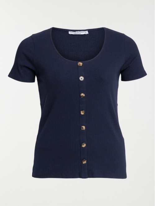 T-shirt marine grande taille femme