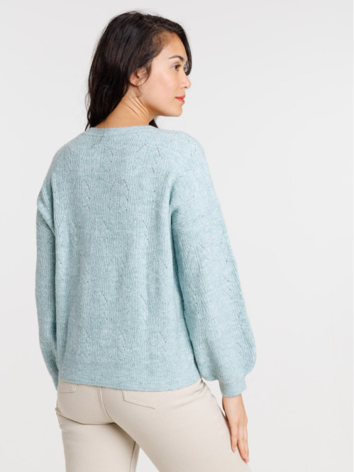 Pull col rond menthol femme Pull col rond menthol femme