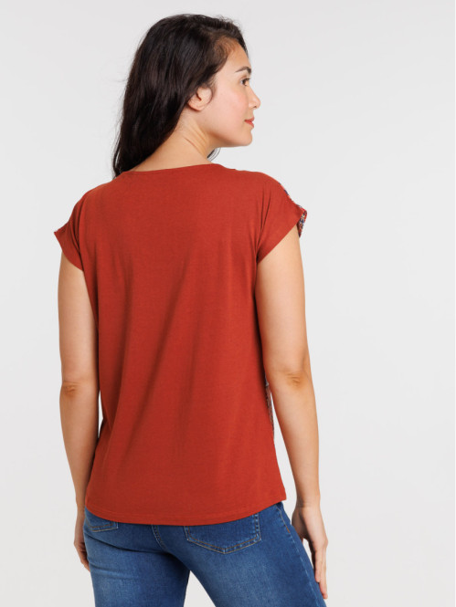 T-shirt imprimé devant femme