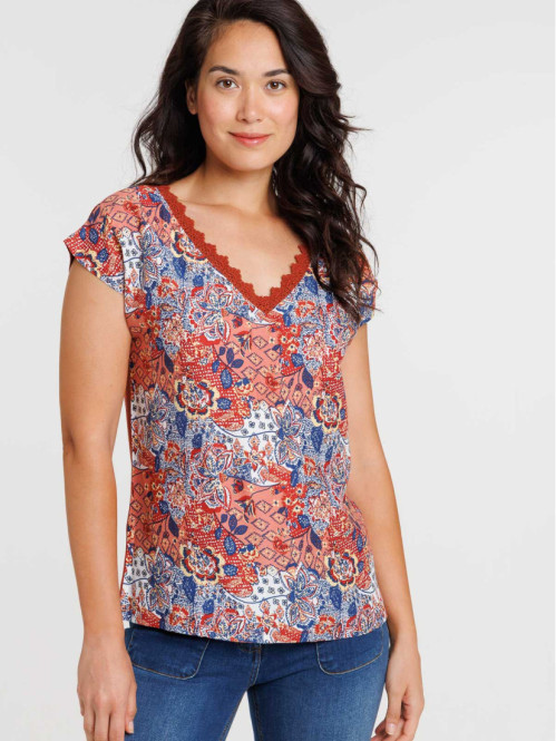 T-shirt imprimé devant femme