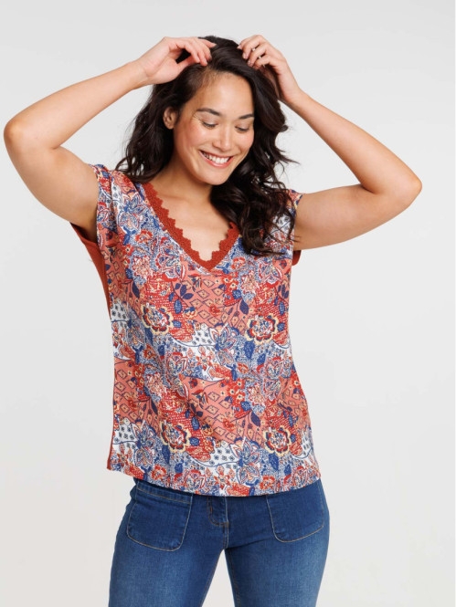 T-shirt imprimé devant femme